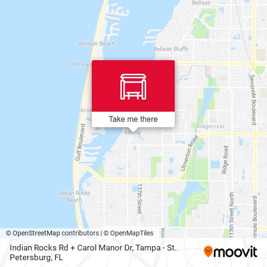 Indian Rocks Rd + Carol Manor Dr map