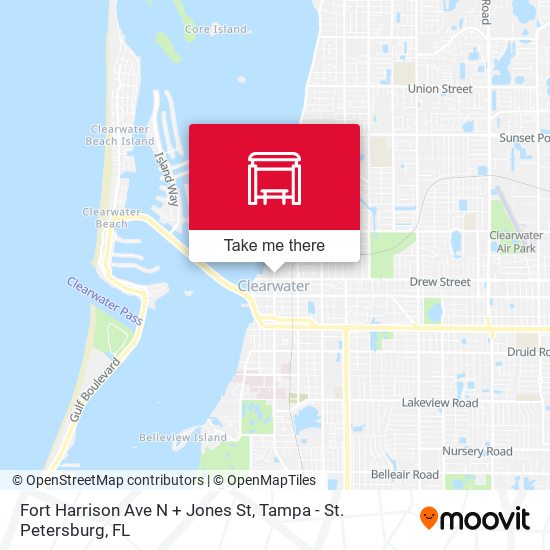 Fort Harrison Ave N + Jones St map