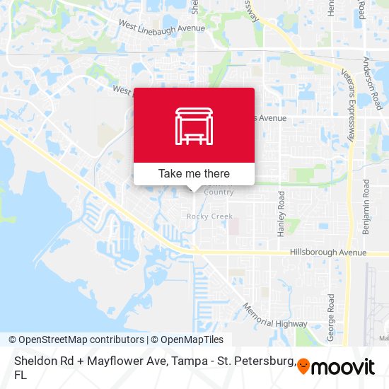 Mapa de Sheldon Rd + Mayflower Ave