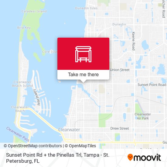 Mapa de Sunset Point Rd + the Pinellas Trl