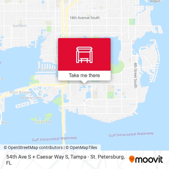 54th Ave S + Caesar Way S map