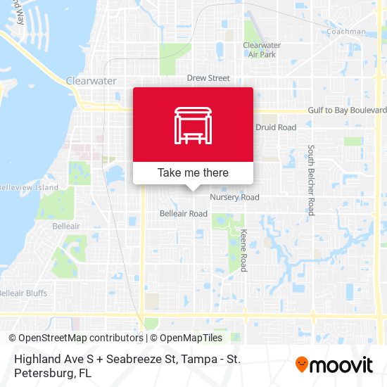 Highland Ave S + Seabreeze St map