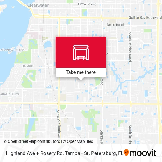 Highland Ave + Rosery Rd map