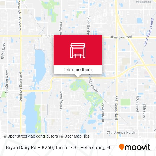 Bryan Dairy Rd + 8250 map
