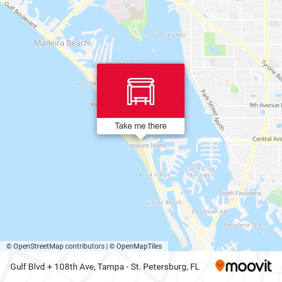 Gulf Blvd + 108th Ave map