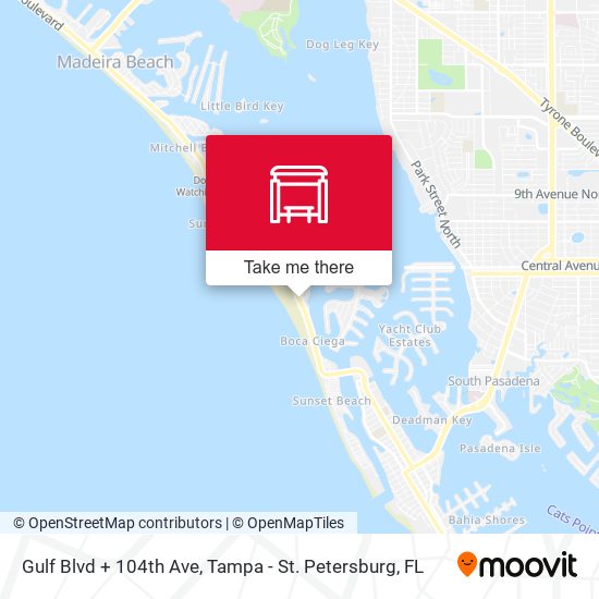 Gulf Blvd + 104th Ave map