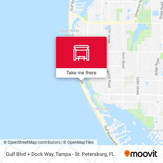 Mapa de Gulf Blvd + Dock Way