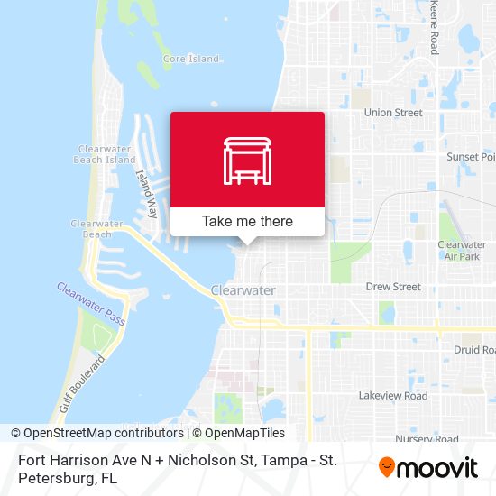 Fort Harrison Ave N + Nicholson St map