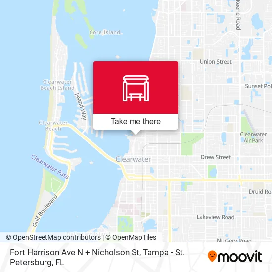 Fort Harrison Ave N + Nicholson St map