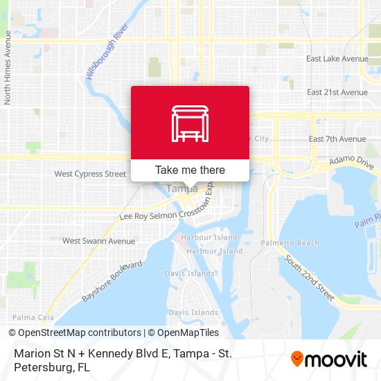 Marion St N + Kennedy Blvd E map
