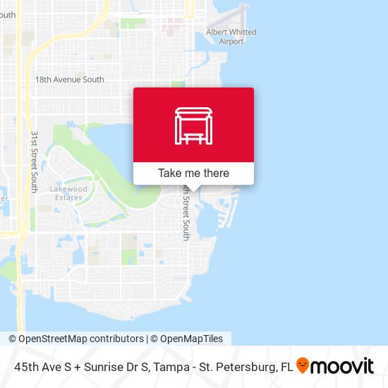 Mapa de 45th Ave S + Sunrise Dr S