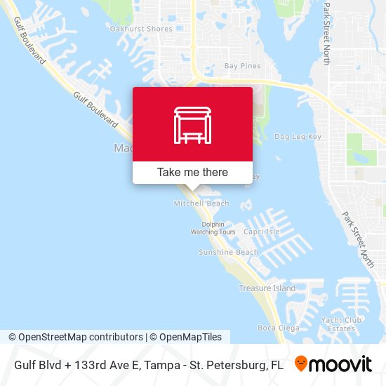 Mapa de Gulf Blvd + 133rd Ave E