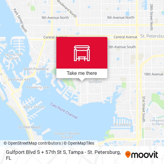 Gulfport Blvd S + 57th St S map
