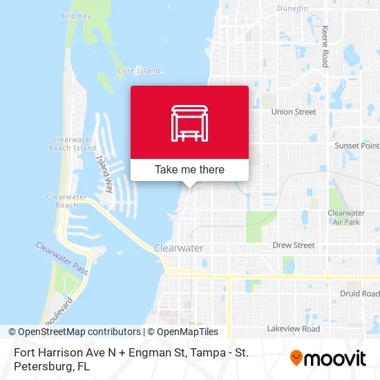 Fort Harrison Ave N + Engman St map
