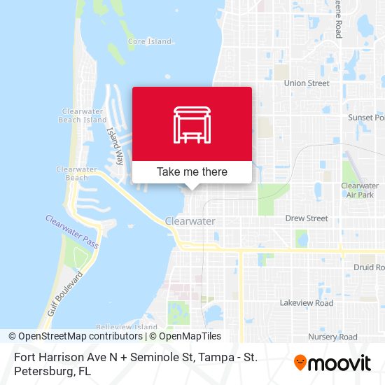 Mapa de Fort Harrison Ave N + Seminole St