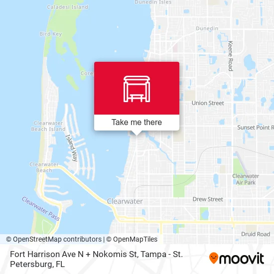 Fort Harrison Ave N + Nokomis St map