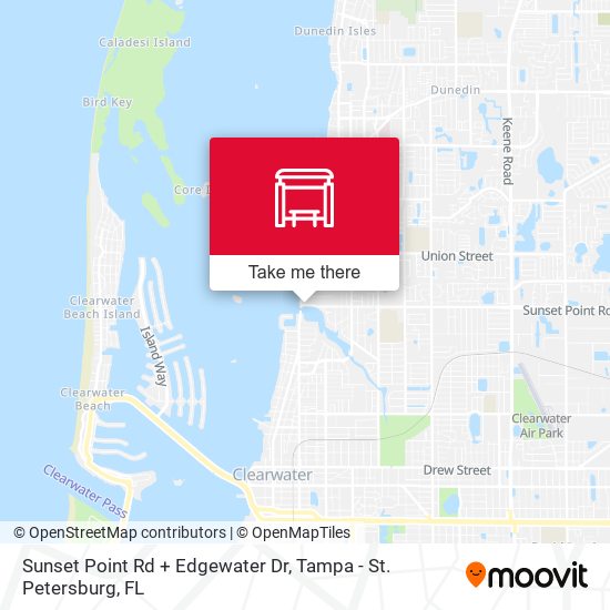 Mapa de Sunset Point Rd + Edgewater Dr