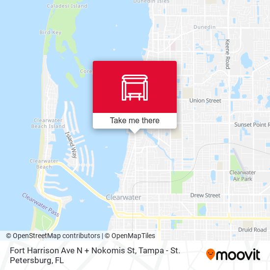 Fort Harrison Ave N + Nokomis St map