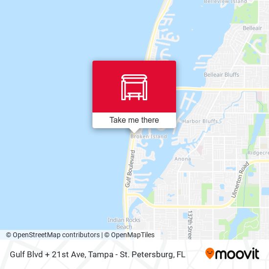 Mapa de Gulf Blvd + 21st Ave