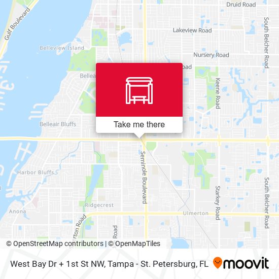 Mapa de West Bay Dr + 1st St NW