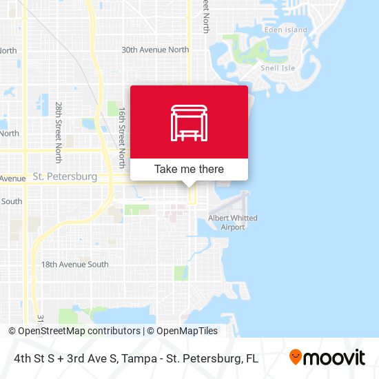 Mapa de 4th St S + 3rd Ave S