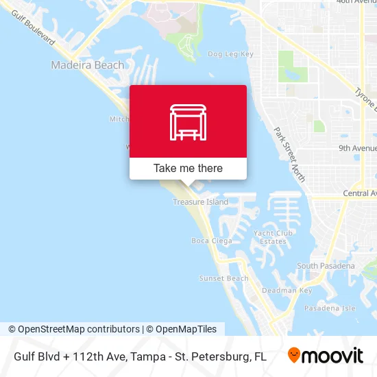 Gulf Blvd + 112th Ave map