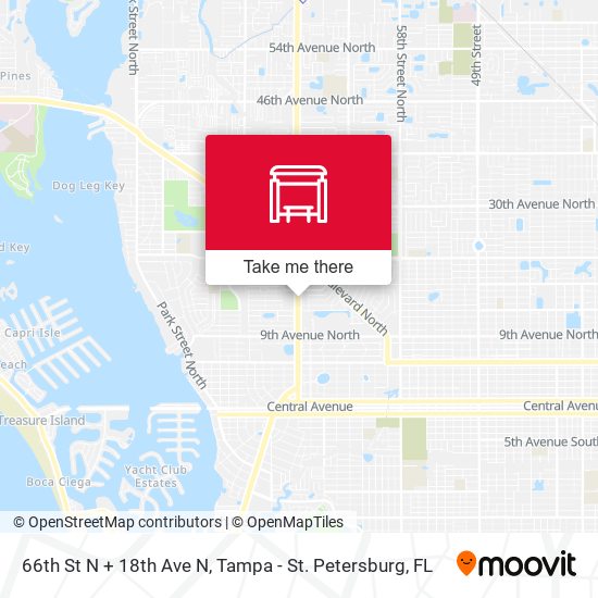 Mapa de 66th St N + 18th Ave N