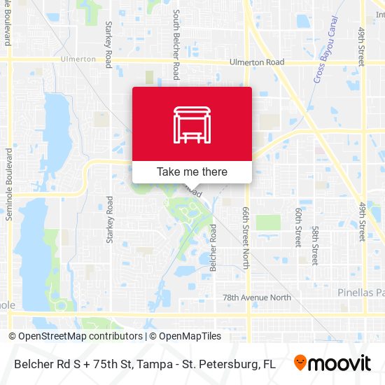 Belcher Rd S + 75th St map