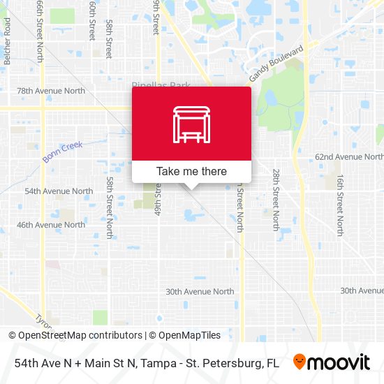 Mapa de 54th Ave N + Main St N