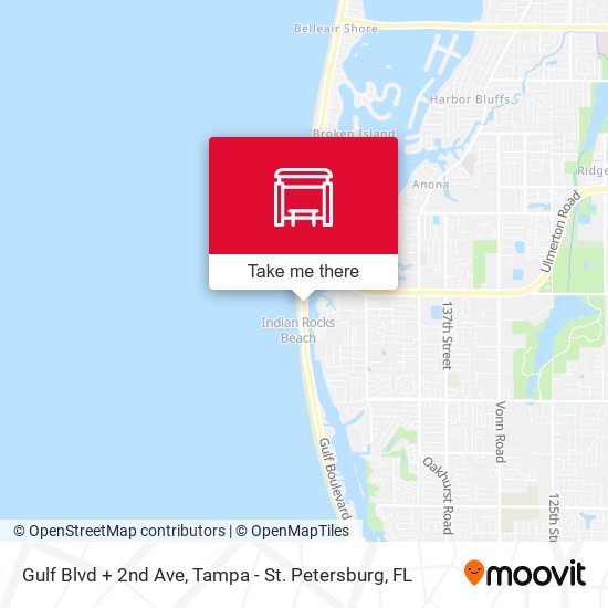 Gulf Blvd + 2nd Ave map