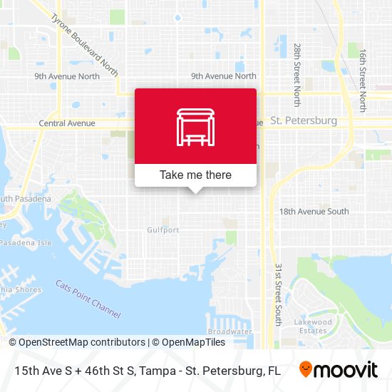 15th Ave S + 46th St S map