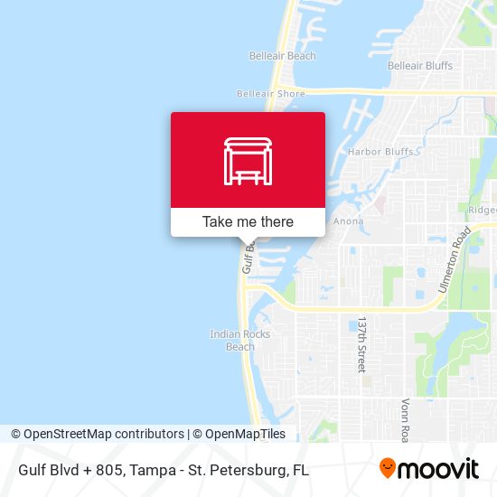 Mapa de Gulf Blvd + 805