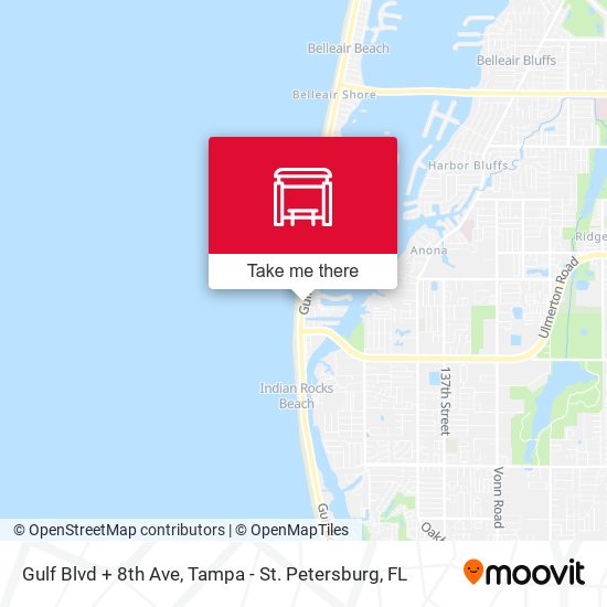 Gulf Blvd + 8th Ave map