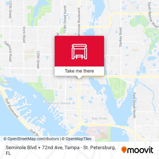 Seminole Blvd + 72nd Ave map