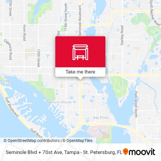 Mapa de Seminole Blvd + 70st Ave