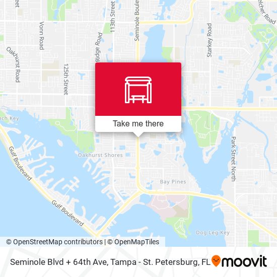Seminole Blvd + 64th Ave map