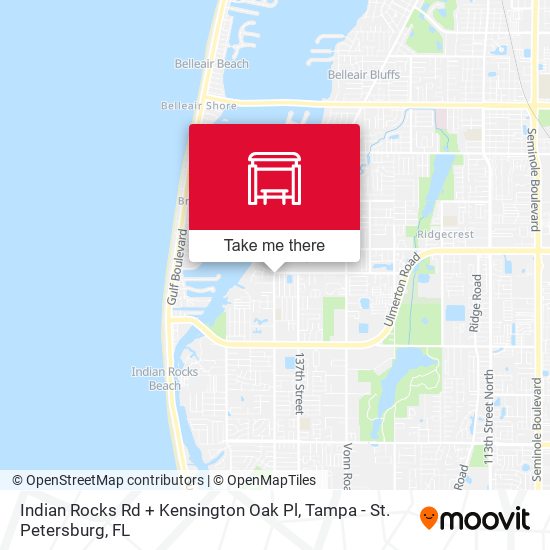 Indian Rocks Rd + Kensington Oak Pl map