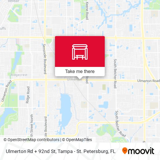 Ulmerton Rd + 92nd St map