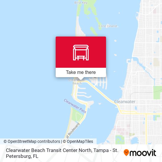 Clearwater Beach Transit Center North map