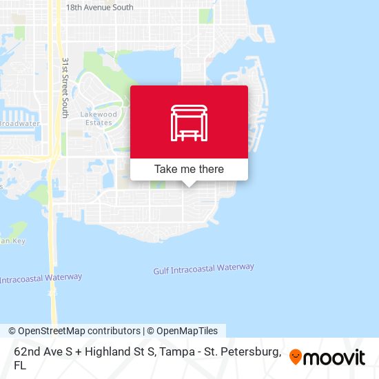 62nd Ave S + Highland St S map