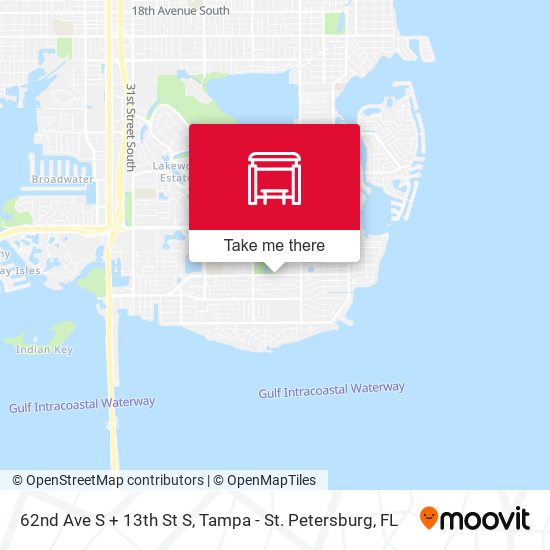 62nd Ave S + 13th St S map