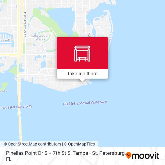 Pinellas Point Dr S + 7th St S map