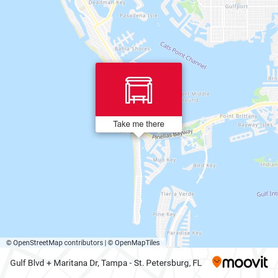 Gulf Blvd + Maritana Dr map