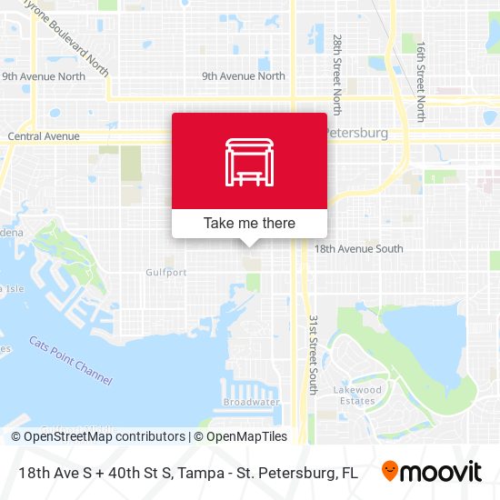 18th Ave S + 40th St S map