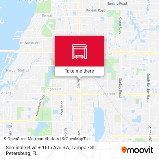 Seminole Blvd + 16th Ave SW map