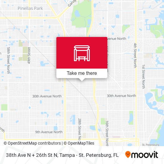 Mapa de 38th Ave N + 26th St N
