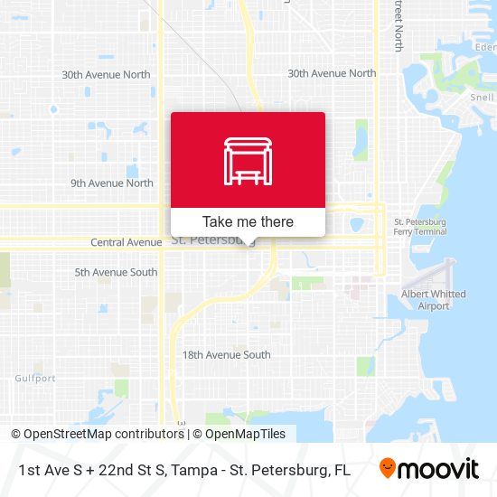 Mapa de 1st Ave S + 22nd St S
