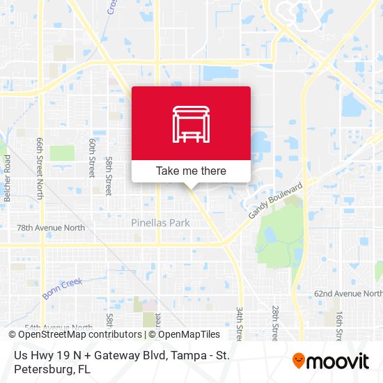 Us Hwy 19 N + Gateway Blvd map