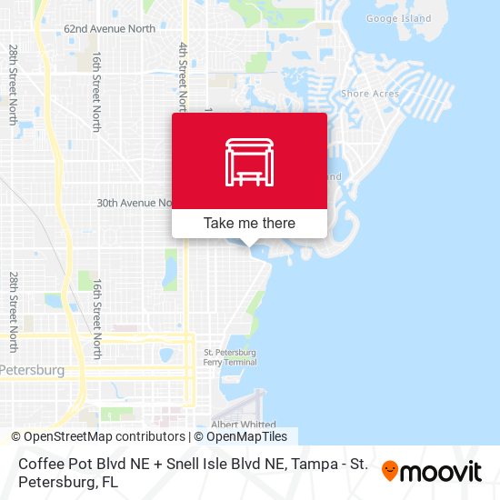 Mapa de Coffee Pot Blvd NE + Snell Isle Blvd NE