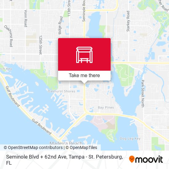 Seminole Blvd + 62nd Ave map
